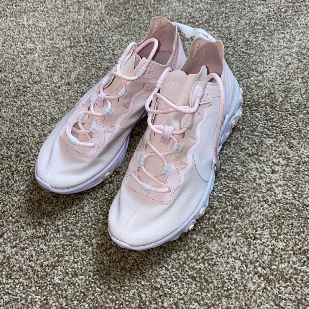 New Pale Pink Nike React Element 55 Size 8.5